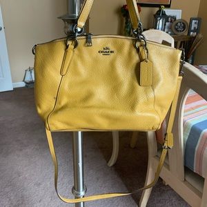 COPY - Coach purse mustard yellow leather